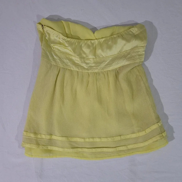 Intuitions Anthropologie Yellow Jewel Embellished Silk Tank Top Size Medium - Picture 4 of 8